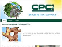 Tablet Screenshot of columbiapumping.com